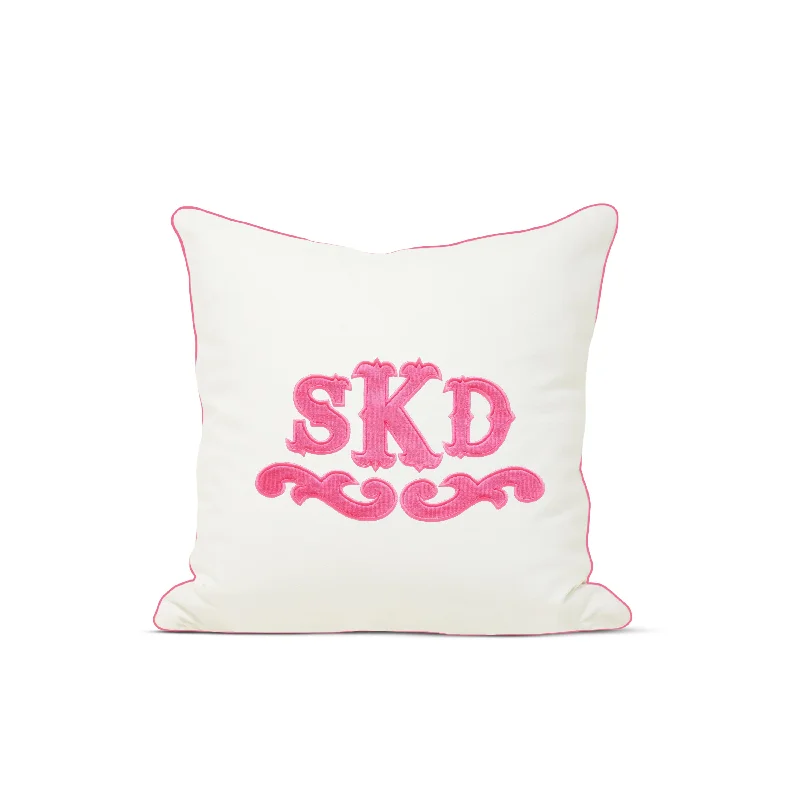 Applique Monogram Pillow Cover