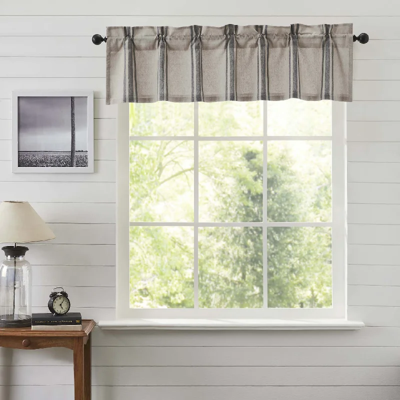 Grain Sack Charcoal Valance 16x60 VHC Brands