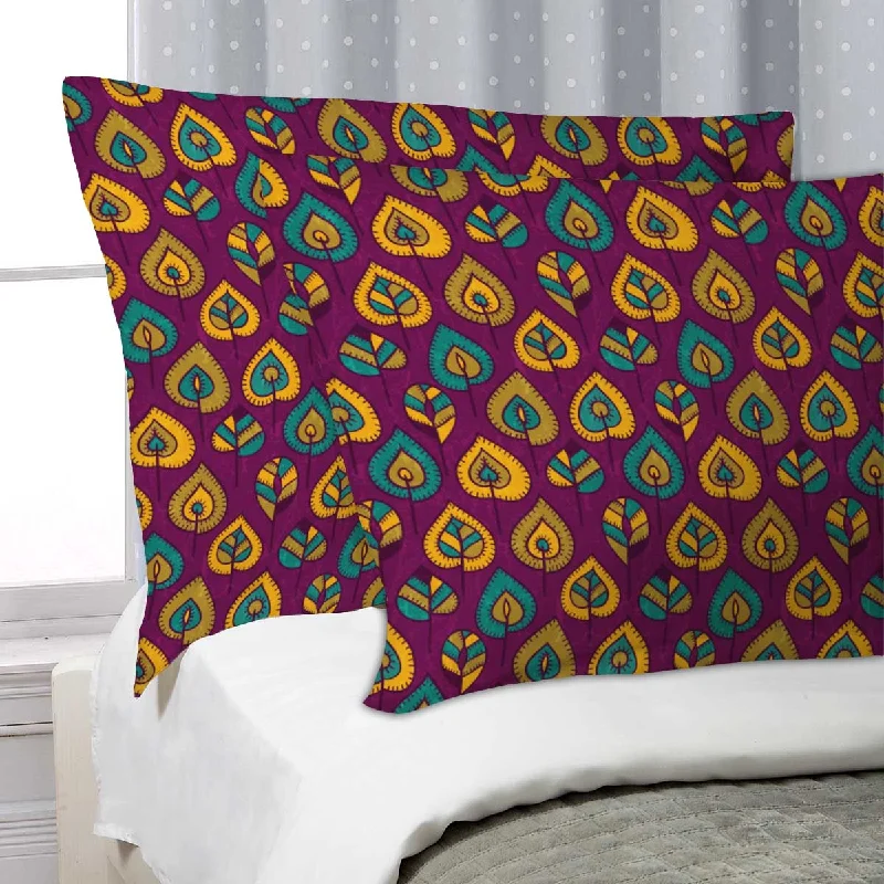 ArtzFolio Stylized Leaves Pillow Cover Case