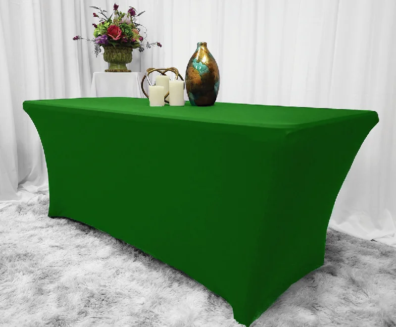 6 Ft Rectangular Spandex (220 GSM) Table Cover - Emerald Green (1pc)