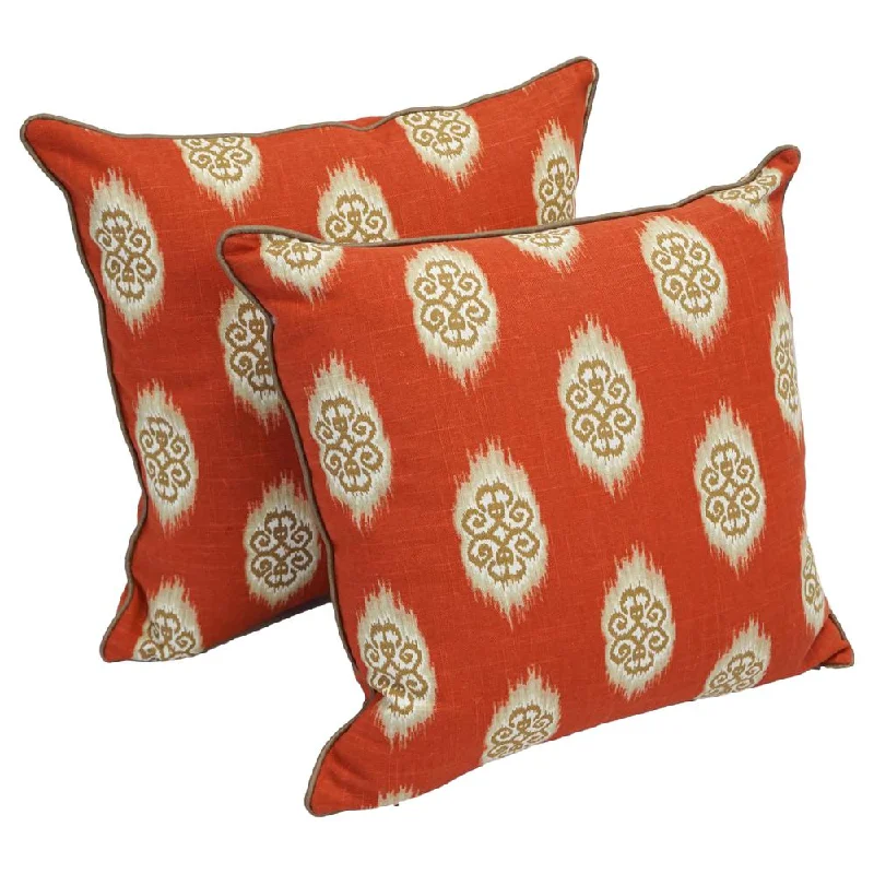 Blazing Needles 18-inch Corded Throw Pillows with Inserts (Set of 2)