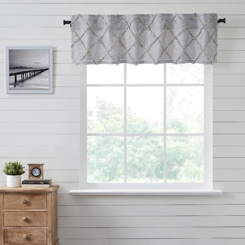 Frayed Lattice Creme & Black Valance 16x60 VHC Brands