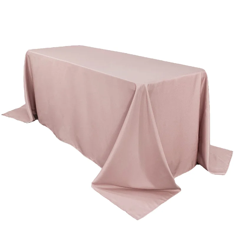 90 x 156 inch Polyester Rectangular Tablecloth Blush