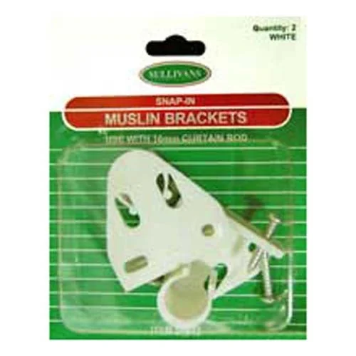 Sullivans Muslin Bracket, 40mmx37mm White- 2pk