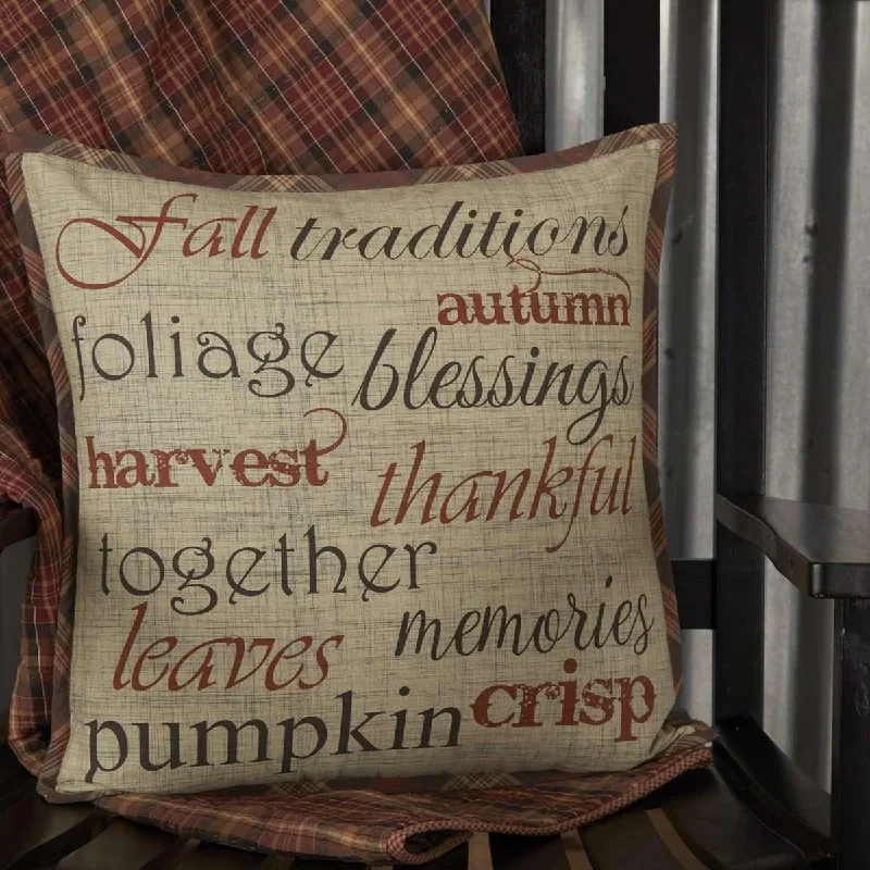 Abilene Harvest Stenciled Pillow 18x18 VHC Brands