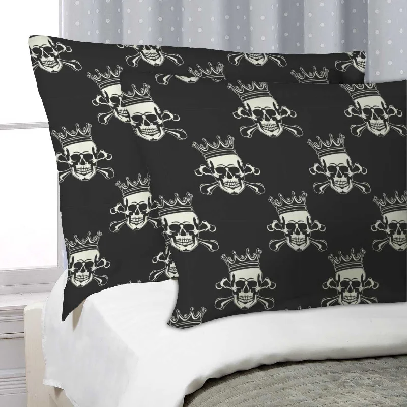 ArtzFolio Crown Skull Pillow Cover Case