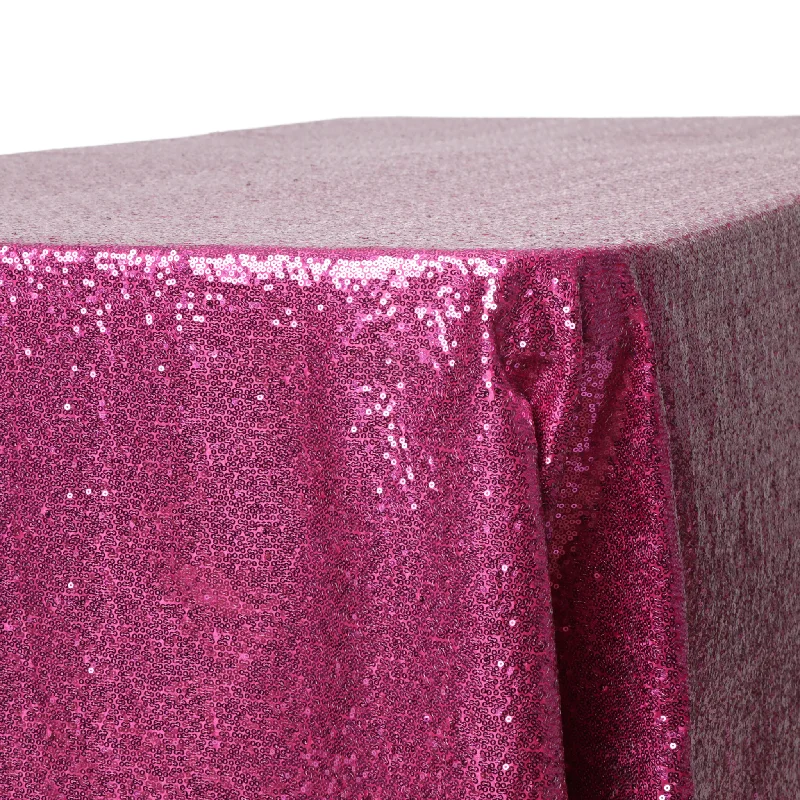 Glitz Sequin 90"x132" Rectangular Tablecloth - Magenta