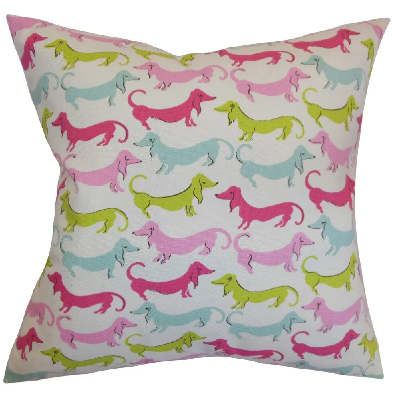 Ione Animal Print Euro Sham Bubblegum