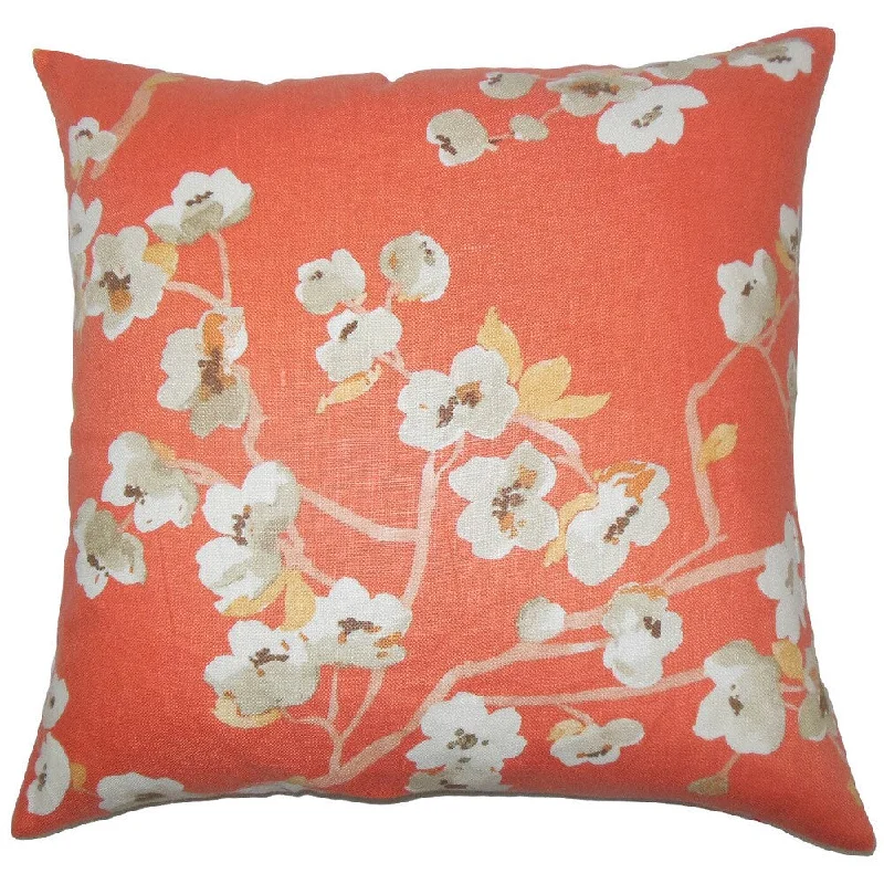 Taiki Floral Euro Sham Papaya