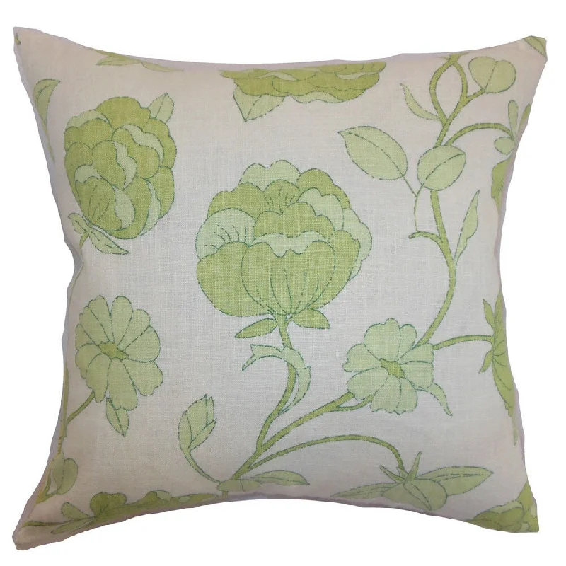 Lalomalava Floral Euro Sham Spring Green