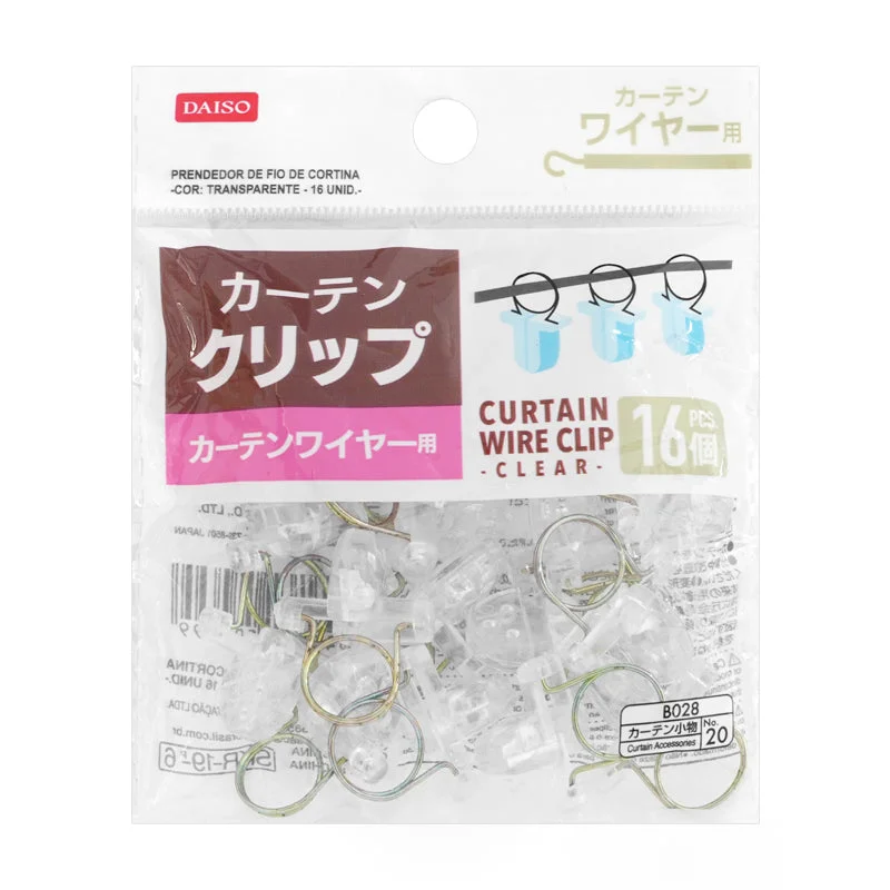 Curtain Wire Clip Clear