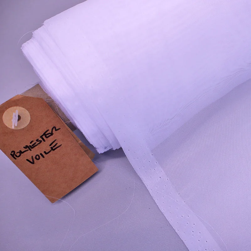 Polyester Voile - Bright White