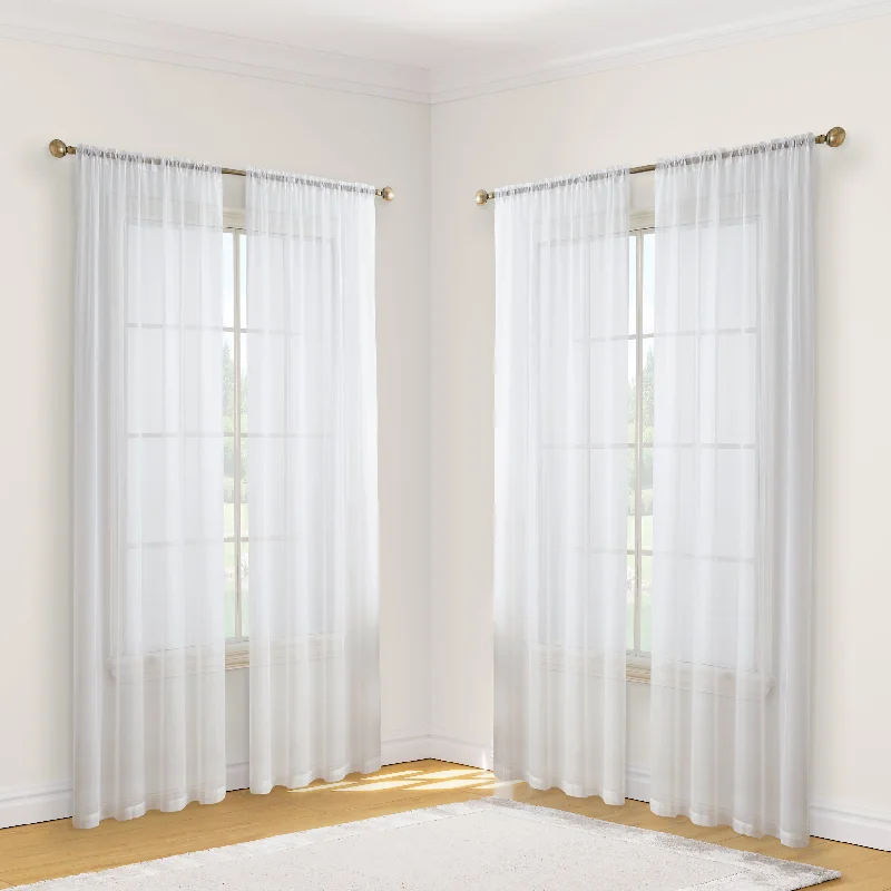 Lucento Sheer Rod Pocket Curtain Panels - 4 Pack