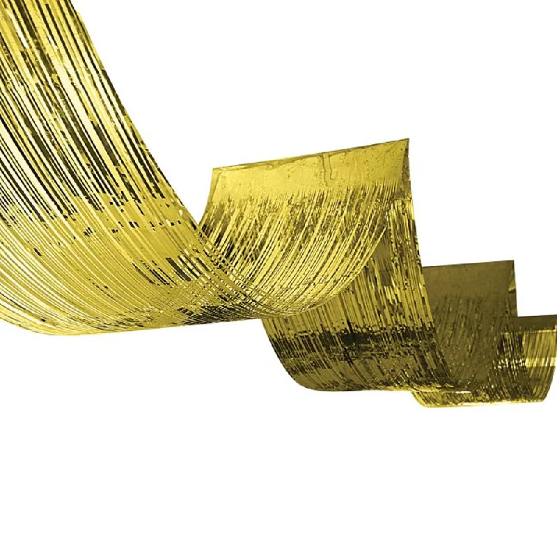 Gold Metallic Fringe Ceiling Drape - 4.9m