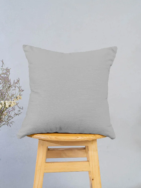 Solid Ultimate Grey 100% cotton plain cushion cover for sofa