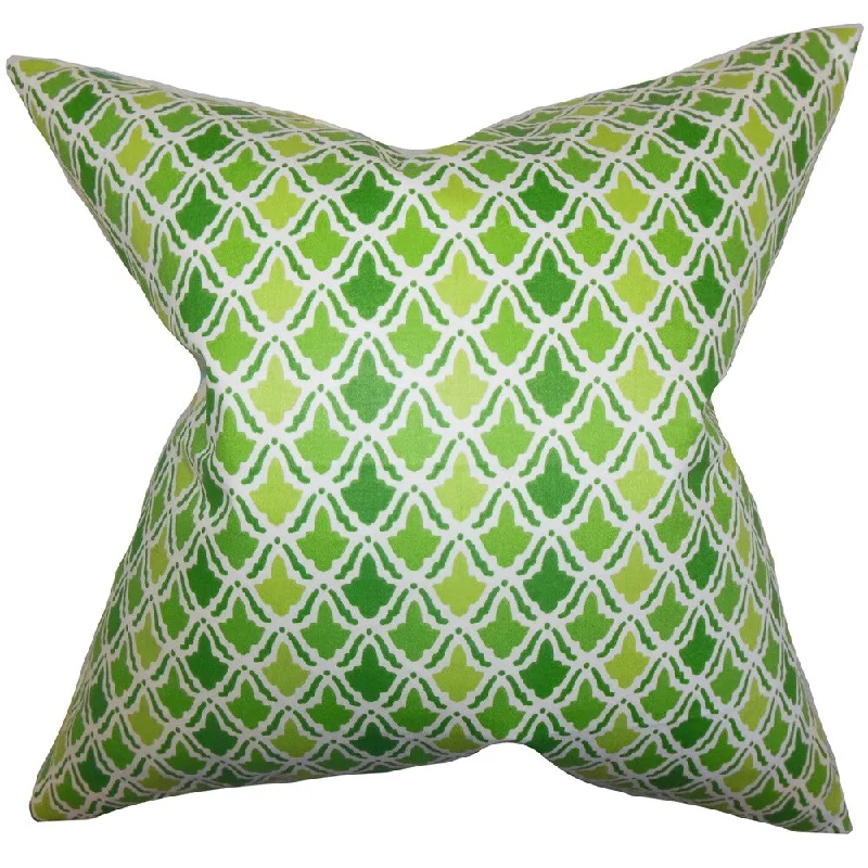 Oan Geometric Euro Sham Green