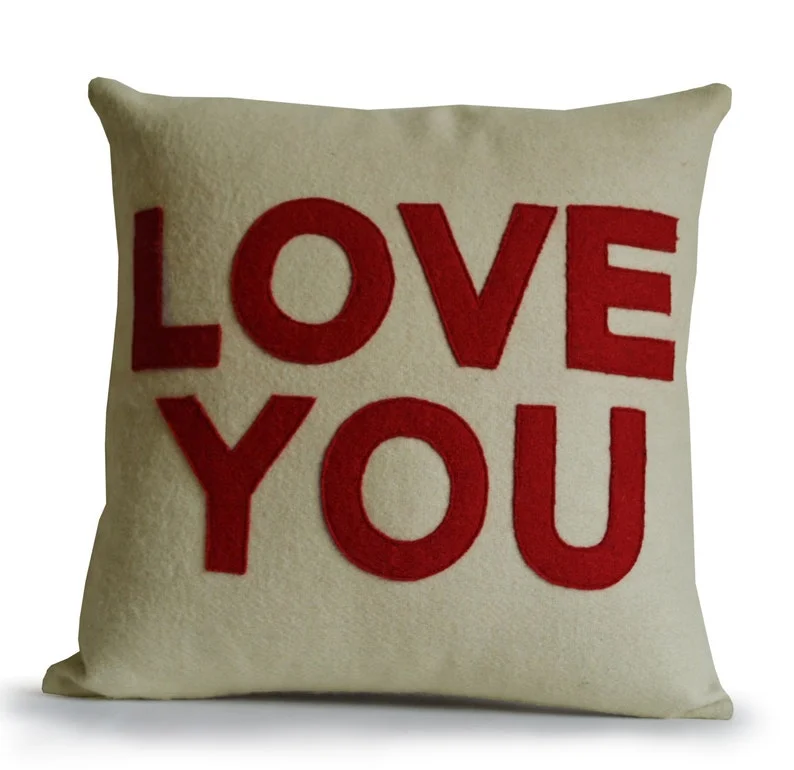 Love You Message Throw Pillow