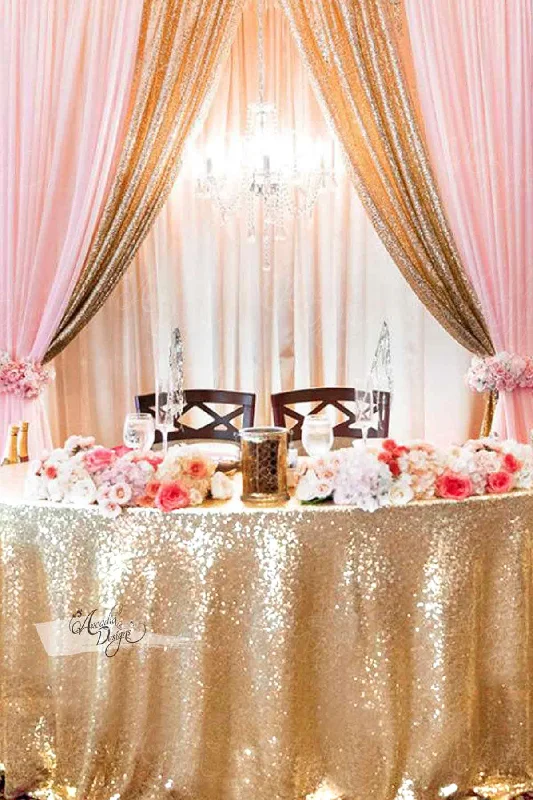 Bright Gold Sequin Sweet Table cloth