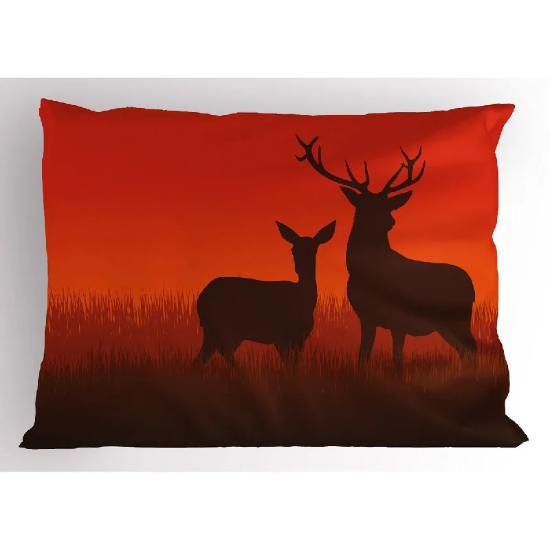 Ambesonne Hunting Pillow Sham, Decorative Standard Size Printed Pillowcase