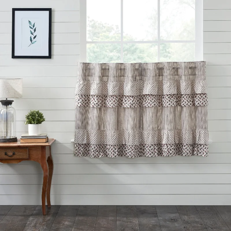 Florette Ruffled Tier Curtain Set of 2 L36xW36 VHC Brands