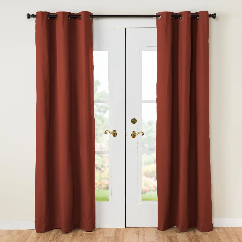 95"L Thermalogic Energy Efficient Insulated Solid Grommet-Top Curtain Pair