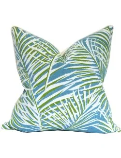 Biscayne Breeze Palms Outdoor Pillow