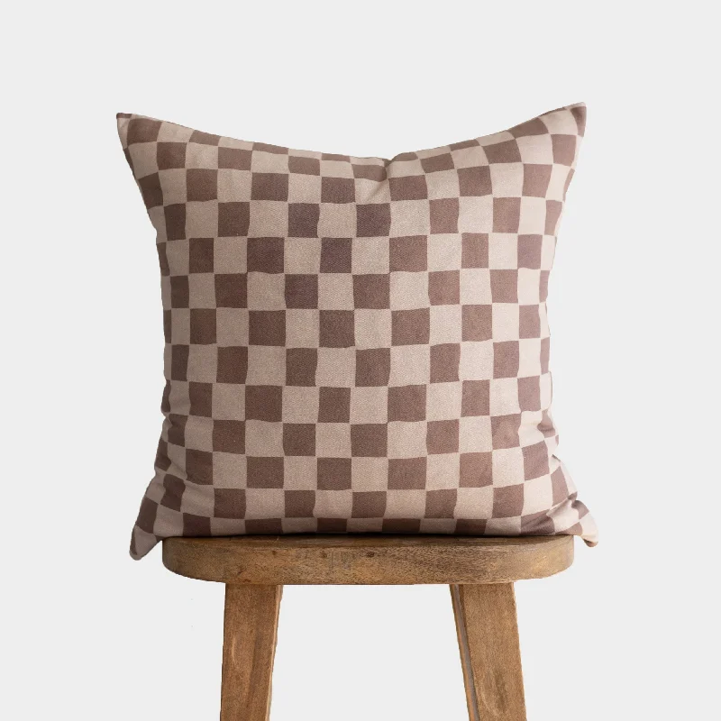 Tan & Brown Checkered - 18" | 22" | 12x20"