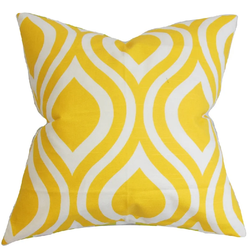 Larch Geometric Euro Sham Yellow