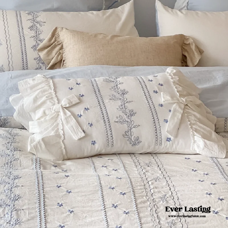 Handmade Embroidered French Lace Decorative Pillow