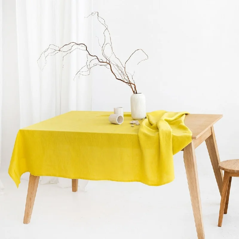 Yellow Linen Tablecloth