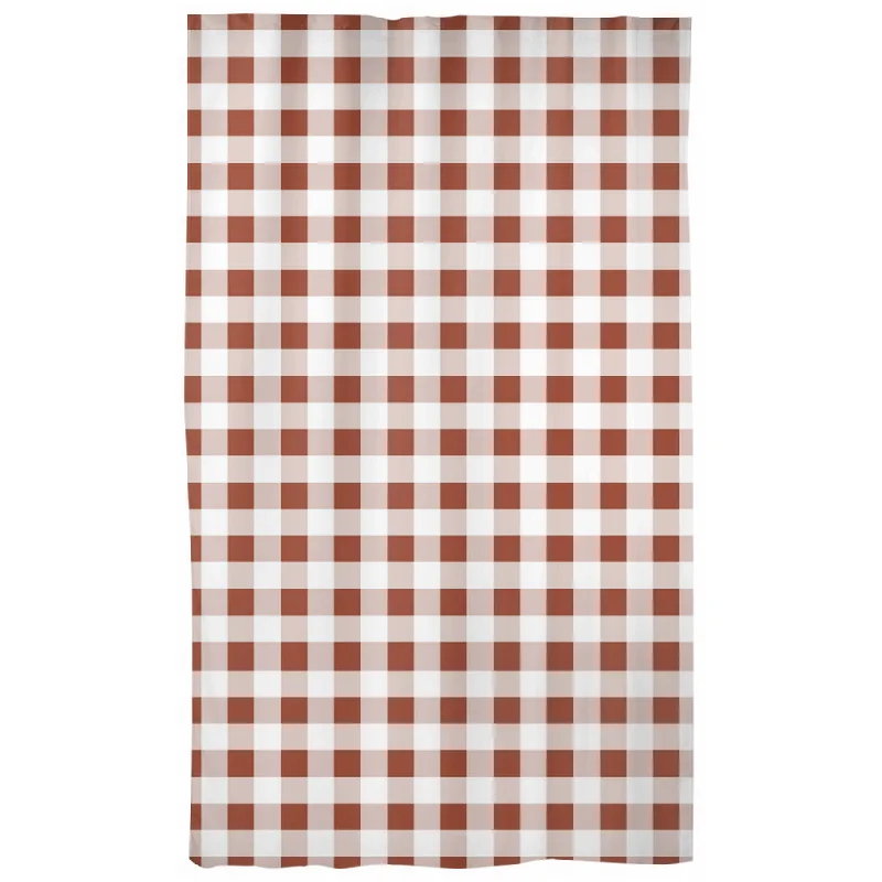 Buffalo Check Red & Off White Single Panel Curtain GTN