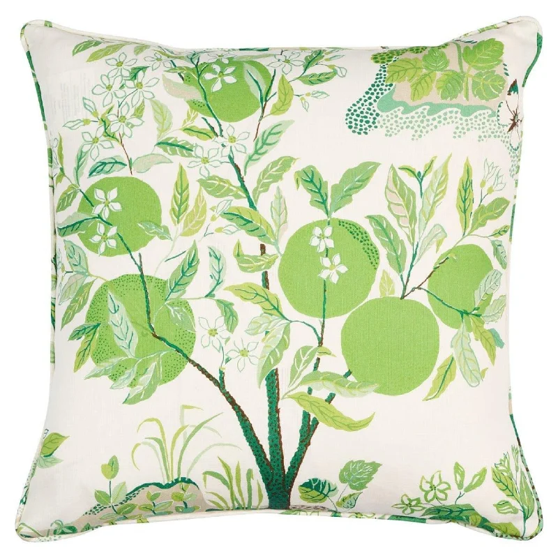 Citrus Garden Indoor-Outdoor 22" Pillow in Green