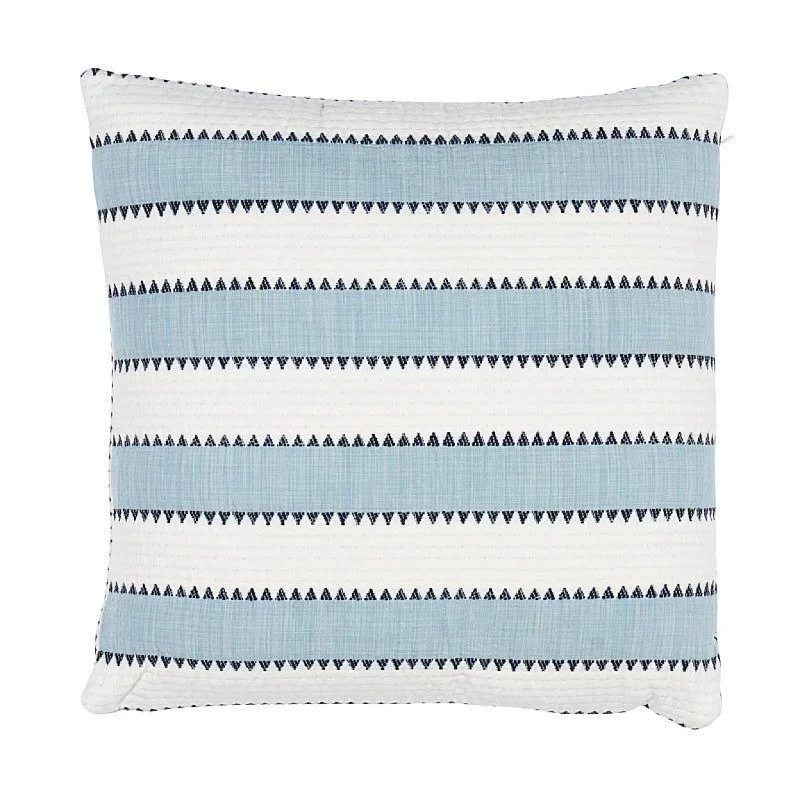 Blue Isolde Sawtooth Stripe 20" Throw Pillow